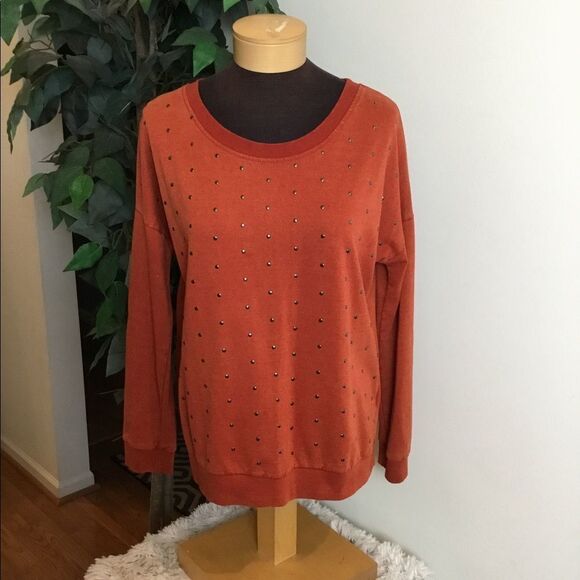 PINK Rose Large rust colored sweatshirt - Picture 1 of 16
